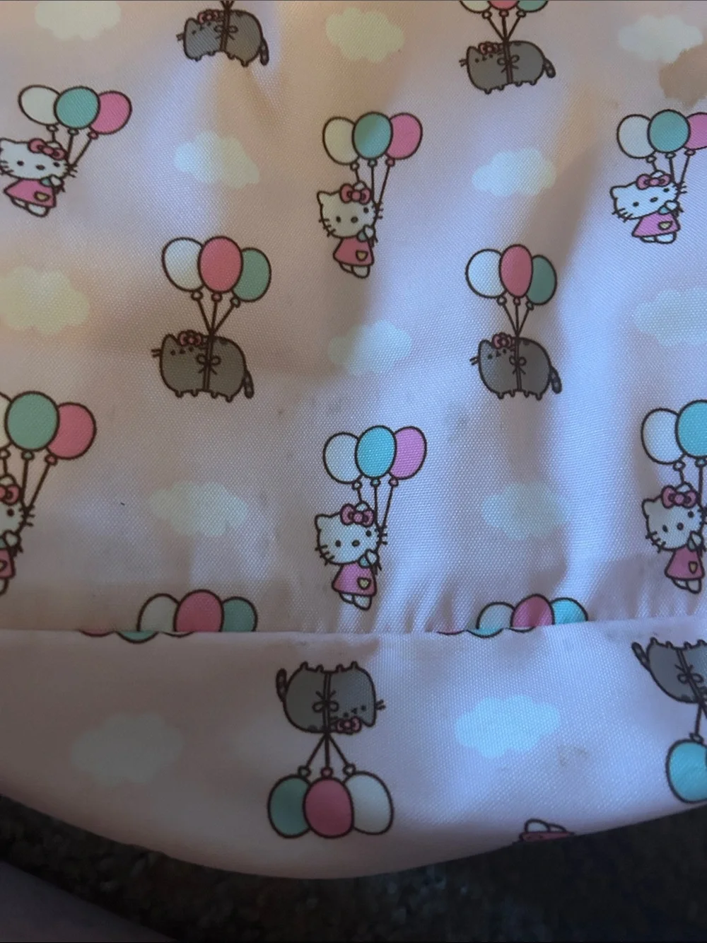 Hello Kitty and Pusheen Pink Kids Tote Bag with Balloon Print